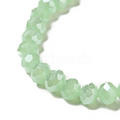 Electroplate Imitation Jade Glass Rondelle Beads Strands EGLA-F050B-02AB-1