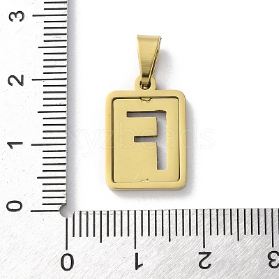 304 Stainless Steel Alphabet Pendants STAS-S152-01G-F-1