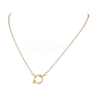 2.5MM 304 Stainless Steel Textured Cable Chain Necklaces with Spring Ring Clasps NJEW-JN05710-1