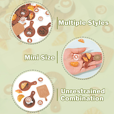 36Pcs 9 Styles Coffe Theme Doll Miniatures Sets DJEW-TA0001-50-1