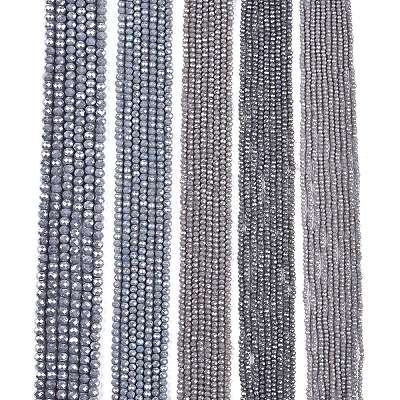 Electroplate Glass Beads Strands EGLA-A044-P1mm-A10-1