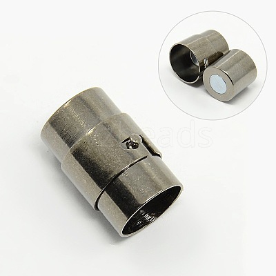 Brass Locking Tube Magnetic Clasps KK-Q090-B-1