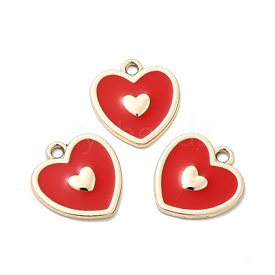 UV Plating Alloy Enamel Pendants ENAM-M057-01G-1