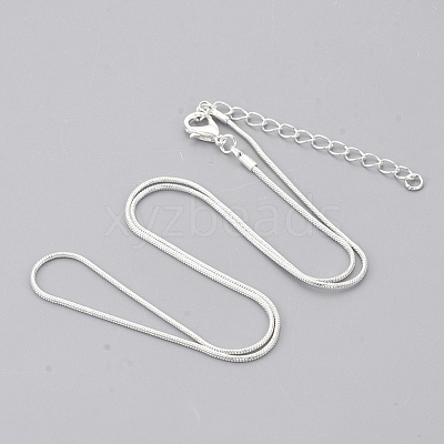 Brass Round Snake Chain Necklace Making MAK-T006-11A-S-1