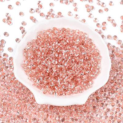 6/0 Baking Paint Transparent Fringe Glass Seed Beads X1-SEED-N006-06E-1