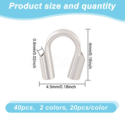 40Pcs 2 Colors 925 Sterling Silver Wire Guardian FIND-GO0002-71-1