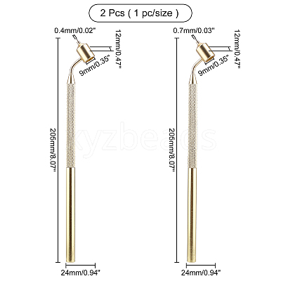 2Pcs 2 Style Aluminum Slanting Fine Line Paint Pen AJEW-AR0001-42-1