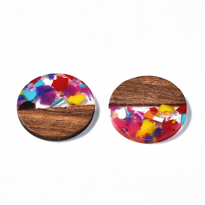 Resin & Walnut Wood Pendants RESI-S389-072A-01-1