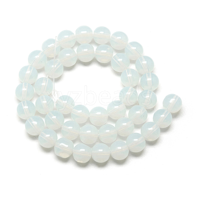 Imitation Jade Glass Beads Strands X-GR10mm69Y-1