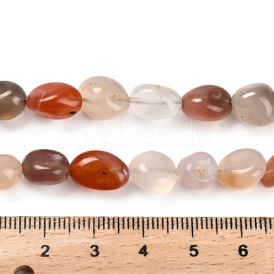 Natural South Red Agate Beads Strands G-P568-C15-01-1
