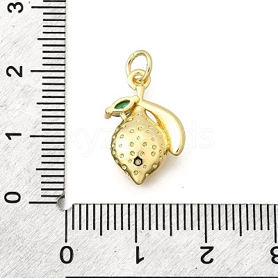 Brass Micro Pave Cubic Zirconia Pendants KK-F896-03A-G-1
