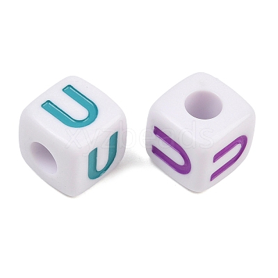 Opaque Acrylic Enamel European Beads AC-ACBA1794-04U-1