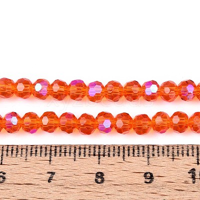 Electroplate Transparent Glass Beads Strands EGLA-A035-T4mm-L05-A-1