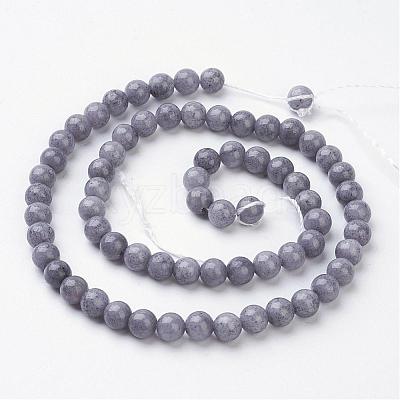 Natural Mashan Jade Round Beads Strands G-D263-6mm-XS29-1