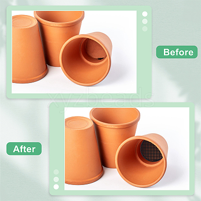 180Pcs 3 Styles Plastic Planter Flower Pot Hole Mesh Pad FIND-GO0002-79-1