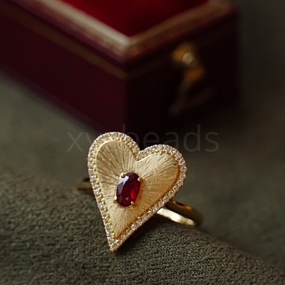 925 Sterling Silver Pave Cubic Zirconia Finger Rings FS-WG8AF73-01-1