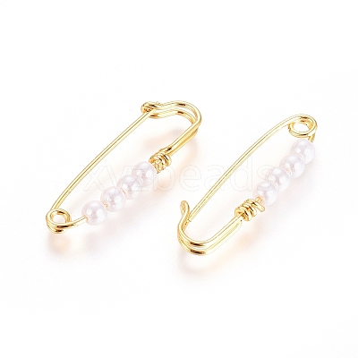 Brass Kilt Pin Brooch Findings X-KK-G389-30G-1
