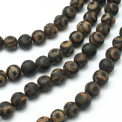 Natural Agate Bead Strands G-K166-04-8mm-L1-1