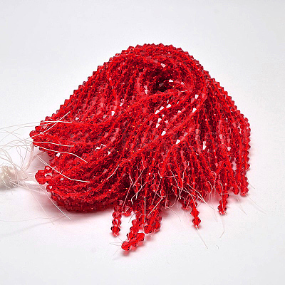 Imitate Austrian Crystal Bicone Glass Beads Strands X1-GLAA-F029-4x4mm-14-1