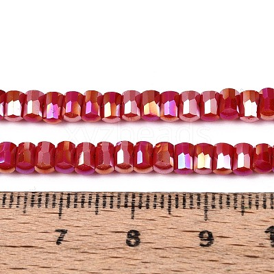 Electroplate Opaque Glass Beads Strands EGLA-N022-09A-C03-1