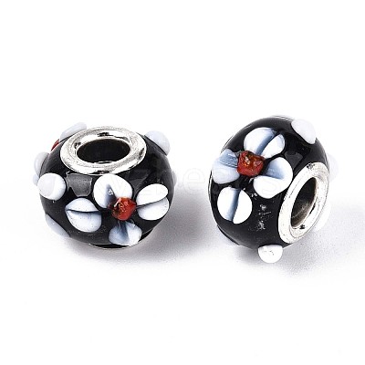 Handmade Lampwork European Beads LAMP-Q029-03K-1