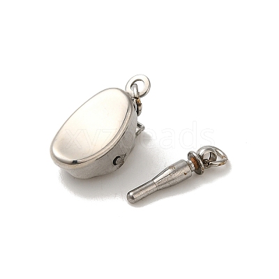 Non-Tarnish 304 Stainless Steel Box Clasps High Polished STAS-C100-01C-P-1
