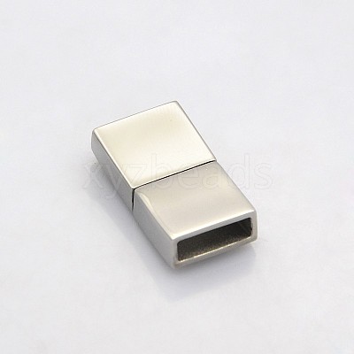 Tarnish Resistant Cuboid 304 Stainless Steel Bayonet Clasps STAS-N042-03-1