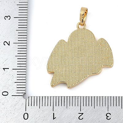 Halloween Rack Plating Brass Enamel Pendants KK-U032-10A-G-1
