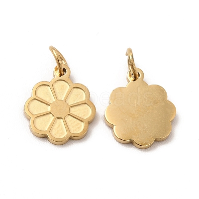 Ion Plating(IP) 304 Stainless Steel Pendant Cabochon Setting for Enamel STAS-C070-15G-1