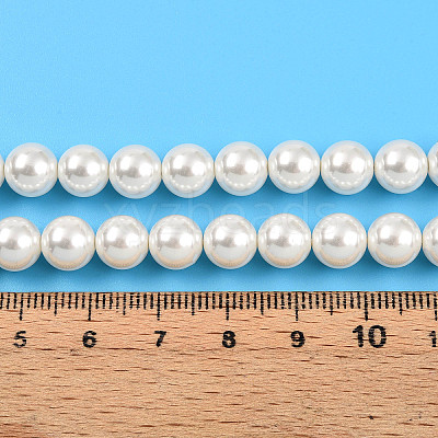Baking Paint Pearlized Glass Pearl Bead Strands HY-N002-8mm-A11-1