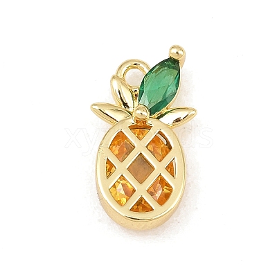 Brass Pave Colorful Cubic Zirconia Pendants CU-CBAFB7D-03B-G-1