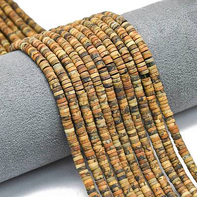 Natural Picture Jasper Beads Strands G-P575-B30-4x1mm-1