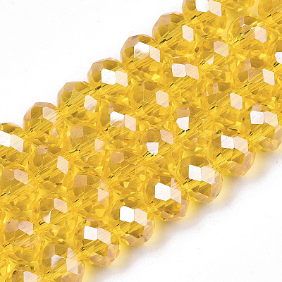 Electroplate Glass Beads Strands EGLA-A034-T4mm-A04-1