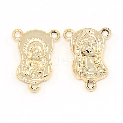 Nickel Free & Lead Free Golden Alloy Virgin Links for Rosary Bead Necklace Making PALLOY-J218-057G-1