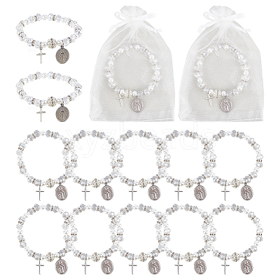 3Pcs 304 Stainless Steel Charm Bracelets BJEW-PH01939-1