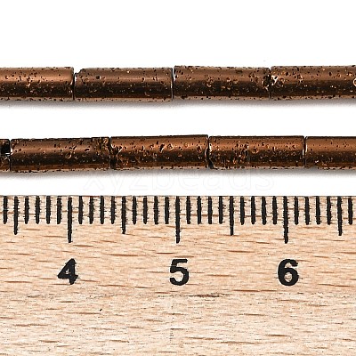 Electroplated Natural Lava Rock Beads Strands G-K388-03A-04-1