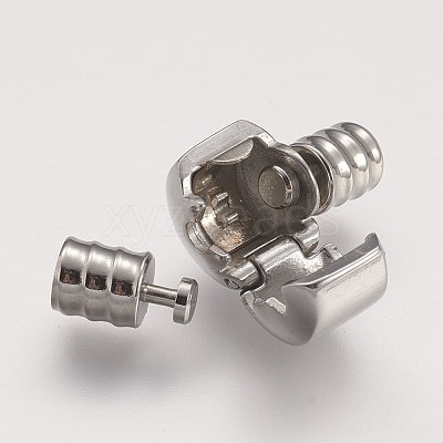 Tarnish Resistant 304 Stainless Steel European Clasps with Cord Ends X-STAS-F083-12P-1