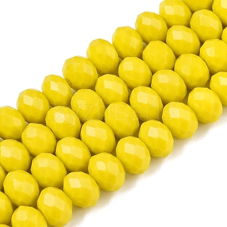 Opaque Solid Color Imitation Jade Glass Beads Strands LS-EGLA-A044-P8mm-D04-1
