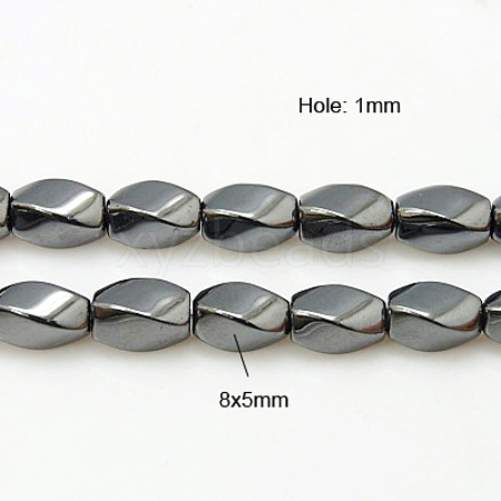 Non-magnetic Synthetic Hematite Beads Strands X-G-E001-4-8x5mm-1