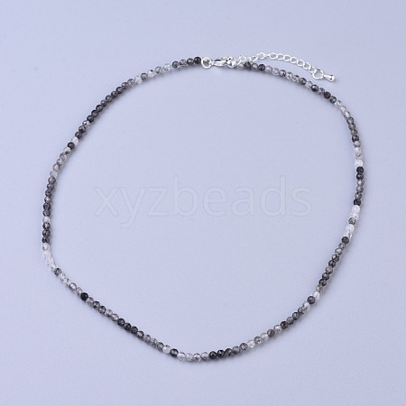 Natural Rutilated Quartz Beaded Necklaces NJEW-K114-C-A05-1