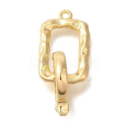 Brass Fold Over Clasps KK-K389-105G-1