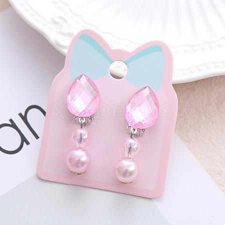 Alloy Plastic Clip-on Earrings for Kid WG21FF0-25-1