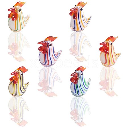 6Pcs Glass Chick Figurine JX538A-1