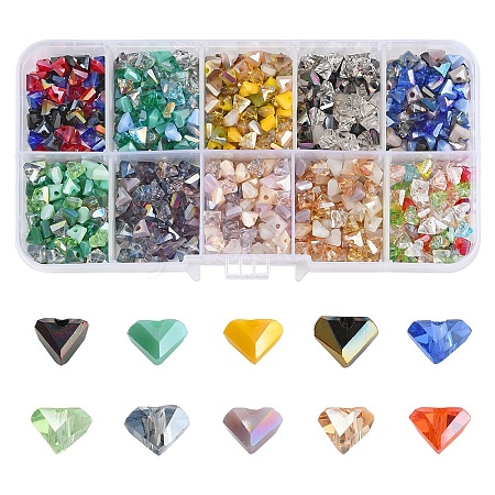 1000Pcs 10 Colors Electroplate Glass Beads EGLA-YW0005-05-1