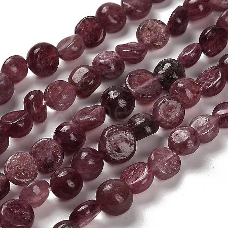 Natural Strawberry Quartz Beads Strands G-P497-01E-88-1