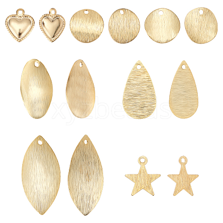 SUPERFINDINGS 56Pcs 7 Style Brass Pendants KK-FH0004-20-1