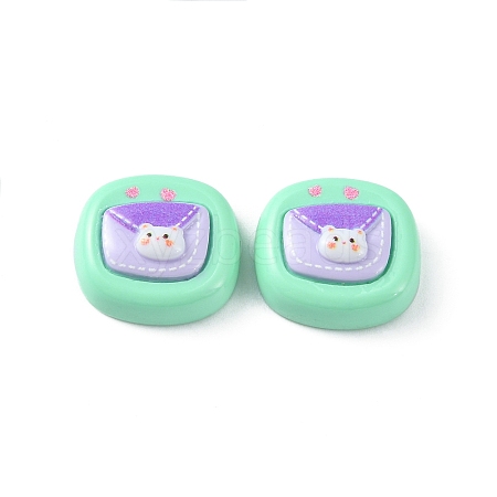 Opaque Cute Cartoon Resin Cabochons LS-CRES-O006-06G-1