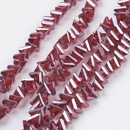 Electroplate Glass Beads Strands EGLA-J145-6mm-PL06-1