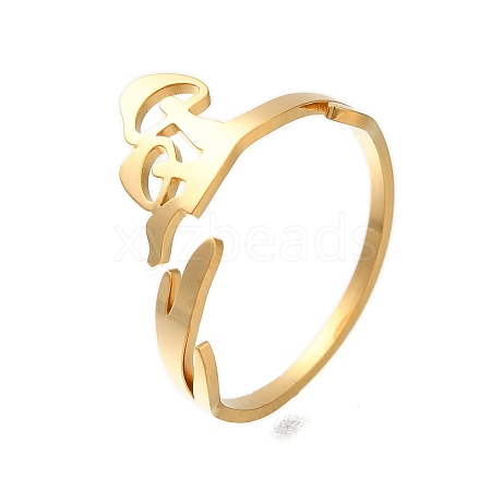 304 Stainless Steel Rings for Women RJEW-S241-05G-1