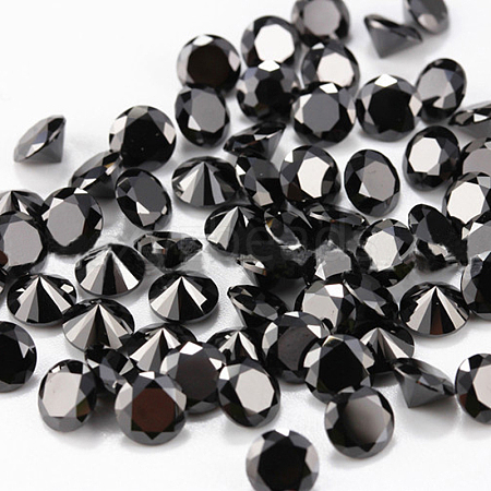 Diamond Shaped Cubic Zirconia Pointed Back Cabochons ZIRC-R004-6mm-02-1